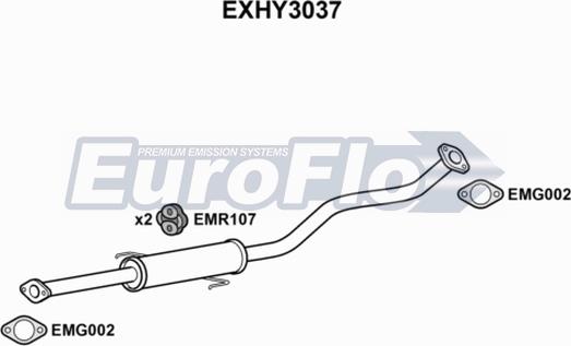 EuroFlo EXHY3037 - Silenziatore centrale autozon.pro