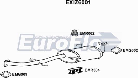 EuroFlo EXIZ6001 - Silenziatore posteriore autozon.pro