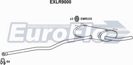 EuroFlo EXLR9000 - Silenziatore centrale / posteriore autozon.pro