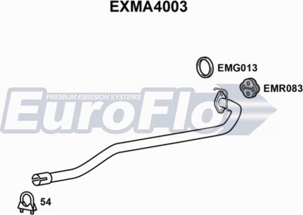 EuroFlo EXMA4003 - Tubo gas scarico autozon.pro