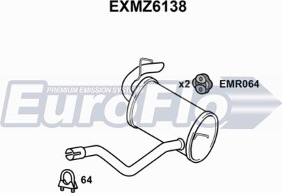 EuroFlo EXMZ6138 - Silenziatore posteriore autozon.pro