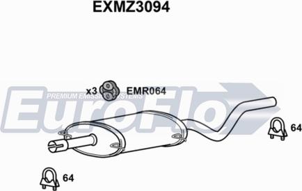 EuroFlo EXMZ3094 - Silenziatore centrale autozon.pro