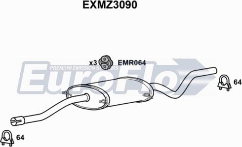 EuroFlo EXMZ3090 - Silenziatore centrale autozon.pro