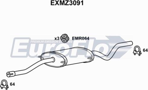 EuroFlo EXMZ3091 - Silenziatore centrale autozon.pro