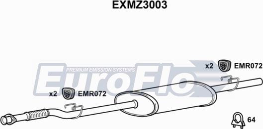 EuroFlo EXMZ3003 - Silenziatore centrale autozon.pro