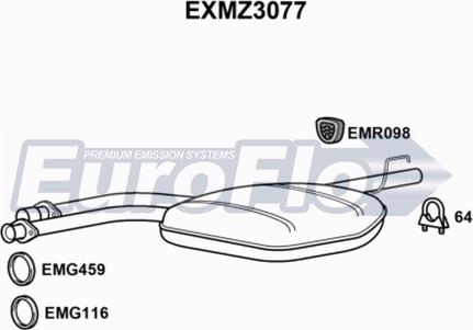 EuroFlo EXMZ3077 - Silenziatore centrale autozon.pro