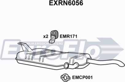 EuroFlo EXRN6056 - Silenziatore posteriore autozon.pro