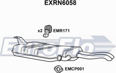 EuroFlo EXRN6058 - Silenziatore posteriore autozon.pro