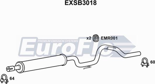 EuroFlo EXSB3018 - Silenziatore centrale autozon.pro