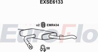 EuroFlo EXSE6133 - Inserto ammortizzazione, Silenziatore posteriore autozon.pro