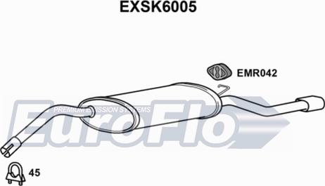 EuroFlo EXSK6005 - Silenziatore posteriore autozon.pro