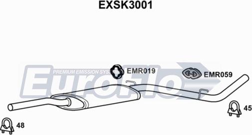 EuroFlo EXSK3001 - Silenziatore centrale autozon.pro