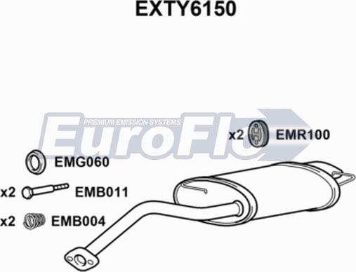 EuroFlo EXTY6150 - Silenziatore posteriore autozon.pro