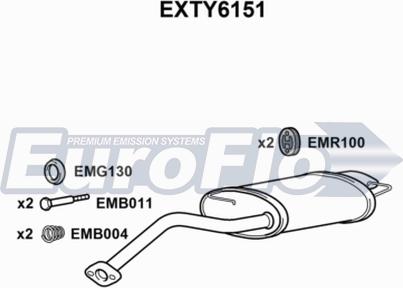 EuroFlo EXTY6151 - Silenziatore posteriore autozon.pro