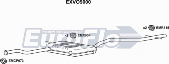 EuroFlo EXVO9000 - Silenziatore centrale / posteriore autozon.pro