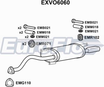 EuroFlo EXVO6060 - Silenziatore posteriore autozon.pro