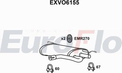 EuroFlo EXVO6155 - Inserto ammortizzazione, Silenziatore posteriore autozon.pro