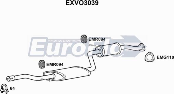 EuroFlo EXVO3039 - Silenziatore centrale autozon.pro