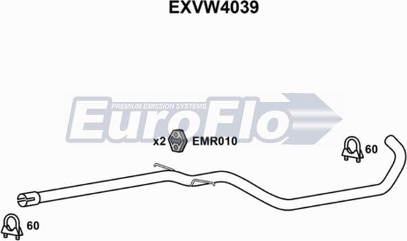 EuroFlo EXVW4039 - Tubo gas scarico autozon.pro