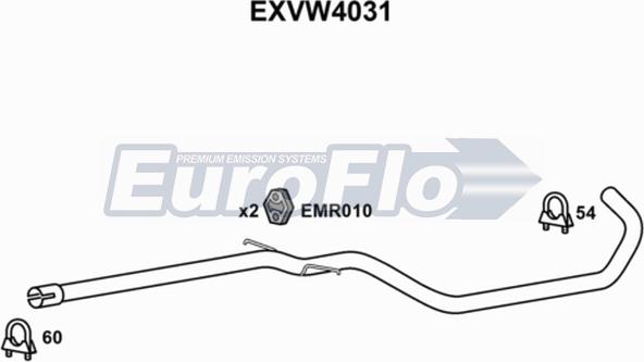 EuroFlo EXVW4031 - Tubo gas scarico autozon.pro