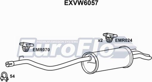 EuroFlo EXVW6057 - Silenziatore posteriore autozon.pro