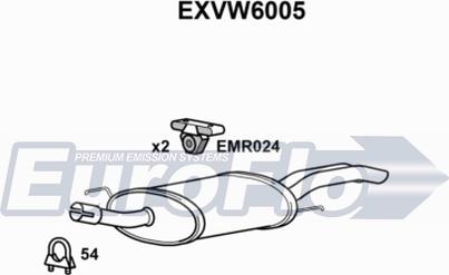 EuroFlo EXVW6005 - Silenziatore posteriore autozon.pro