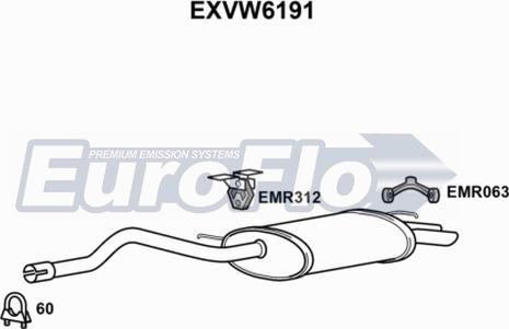 EuroFlo EXVW6191 - Silenziatore posteriore autozon.pro