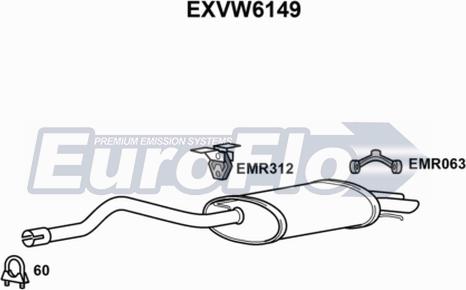 EuroFlo EXVW6149 - Silenziatore posteriore autozon.pro