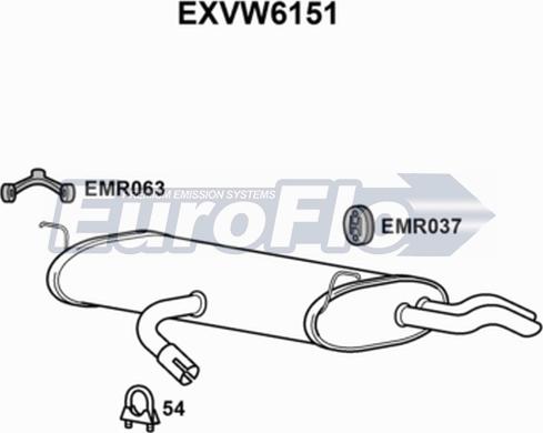 EuroFlo EXVW6151 - Silenziatore posteriore autozon.pro