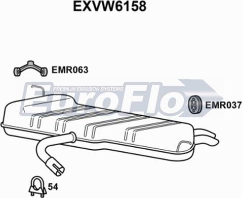 EuroFlo EXVW6158 - Silenziatore posteriore autozon.pro