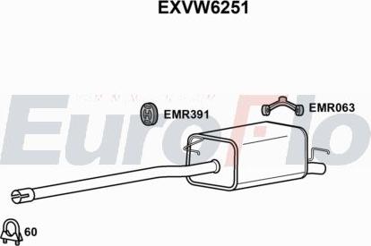 EuroFlo EXVW6251 - Silenziatore posteriore autozon.pro