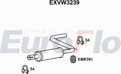 EuroFlo EXVW3239 - Inserto ammortizzazione, Silenziatore posteriore autozon.pro