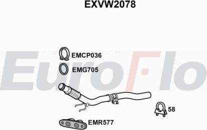 EuroFlo EXVW2078 - Tubo gas scarico autozon.pro