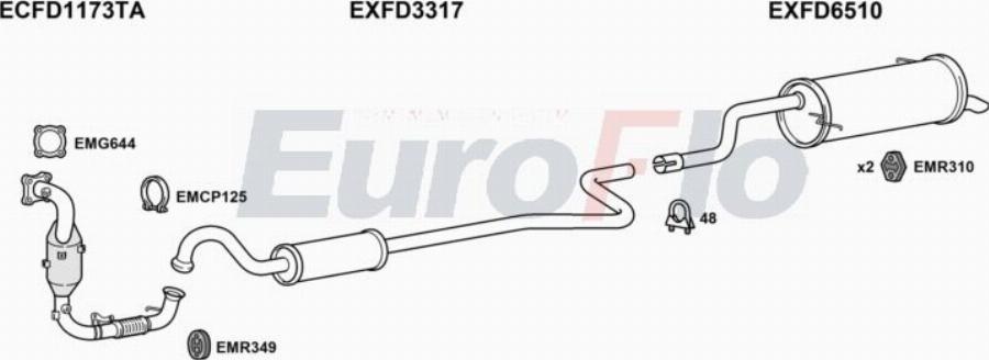 EuroFlo FDECSP10 3005C - Impianto gas scarico autozon.pro