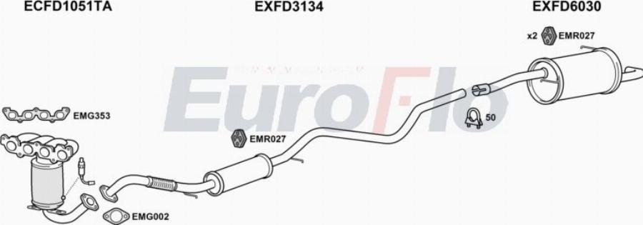 EuroFlo FDFIE16 1025A00 - Impianto gas scarico autozon.pro