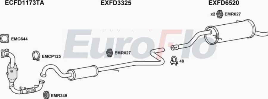 EuroFlo FDFIE10 1028B - Impianto gas scarico autozon.pro