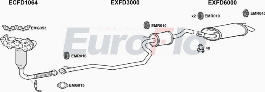 EuroFlo FDFIE12 1004A00 - Impianto gas scarico autozon.pro