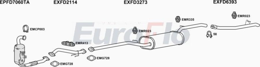 EuroFlo FDFOC16D 3018A00 - Impianto gas scarico autozon.pro