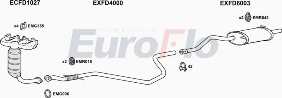 EuroFlo FDKA13 1001A00 - Impianto gas scarico autozon.pro