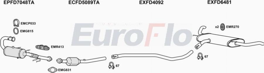 EuroFlo FDMON20D 3044B - Impianto gas scarico autozon.pro