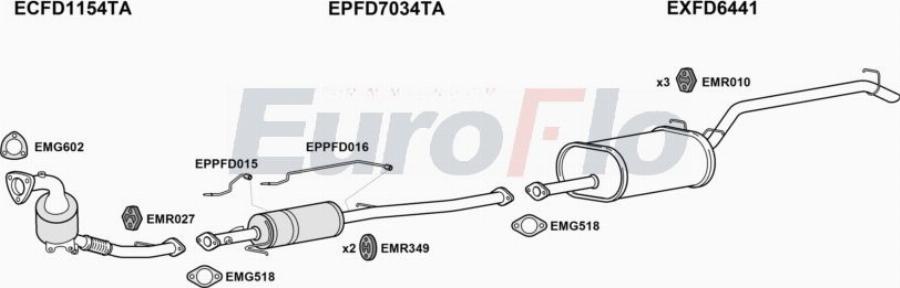 EuroFlo FDRAN22D 8004A00 - Impianto gas scarico autozon.pro