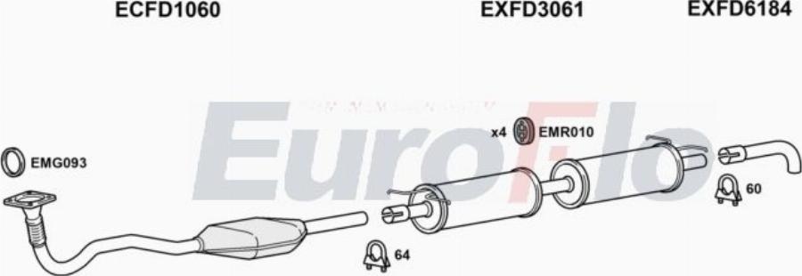 EuroFlo FDTRA24D 9001A00 - Impianto gas scarico autozon.pro