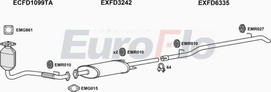 EuroFlo FDTRA24D 9025A00 - Impianto gas scarico autozon.pro