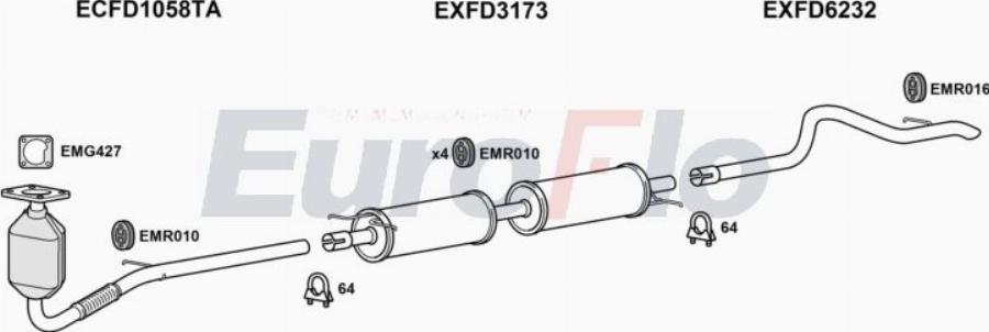 EuroFlo FDTRA20D 7004A00 - Impianto gas scarico autozon.pro