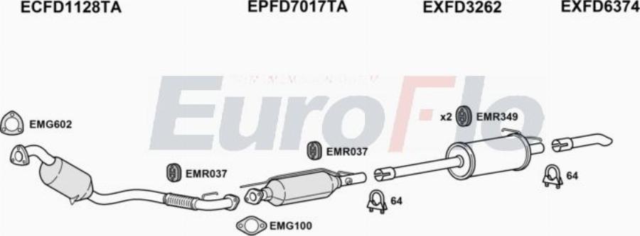 EuroFlo FDTRA22D 9039A00 - Impianto gas scarico autozon.pro