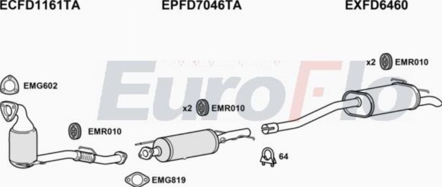 EuroFlo FDTRA22D 7067D - Impianto gas scarico autozon.pro