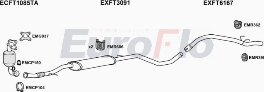 EuroFlo FT50010 1002B - Impianto gas scarico autozon.pro