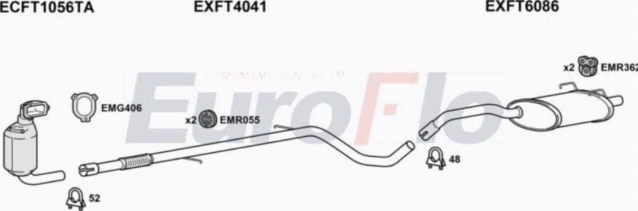 EuroFlo FT50013D 1001A00 - Impianto gas scarico autozon.pro