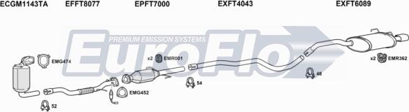 EuroFlo FT50013D 1001G - Impianto gas scarico autozon.pro