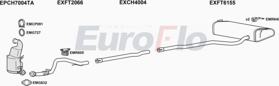 EuroFlo FT500X20D 1001D - Impianto gas scarico autozon.pro